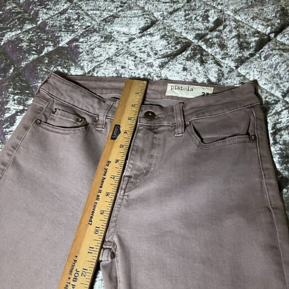 PISTOLA NWOT Purple Ankle Zip Denim Stretch Jeans Size 27 - Picture 9 of 11
